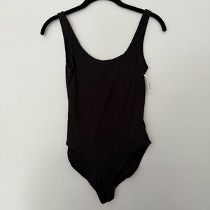 Old Navy Black Ribbed Bodysuit NWT
